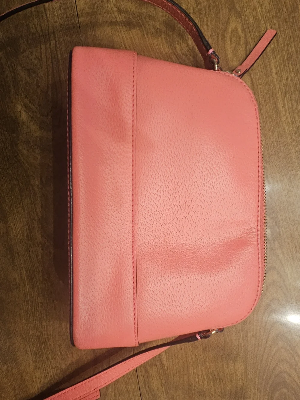 kate spade Coral Pink Pebbled Leather Crossbody Bag - Picture 3 of 6